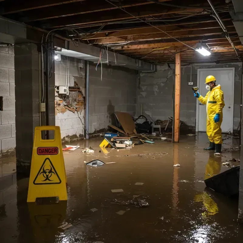 Flooded Basement Electrical Hazard in Clarke County, AL Property