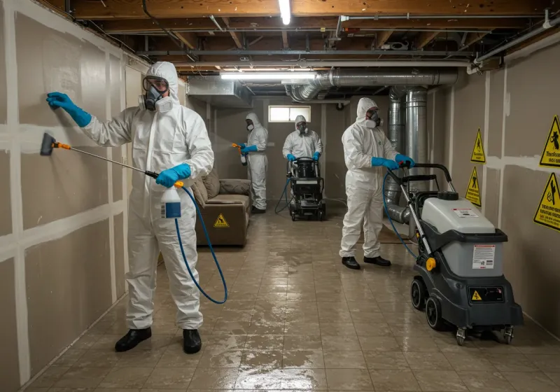 Basement Moisture Removal and Structural Drying process in Clarke County, AL